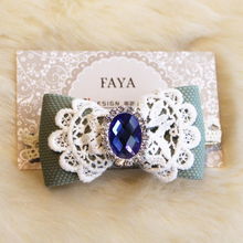 文藝淺藍 一枚復古花邊藍寶石發(fā)夾，承載時光的禮物